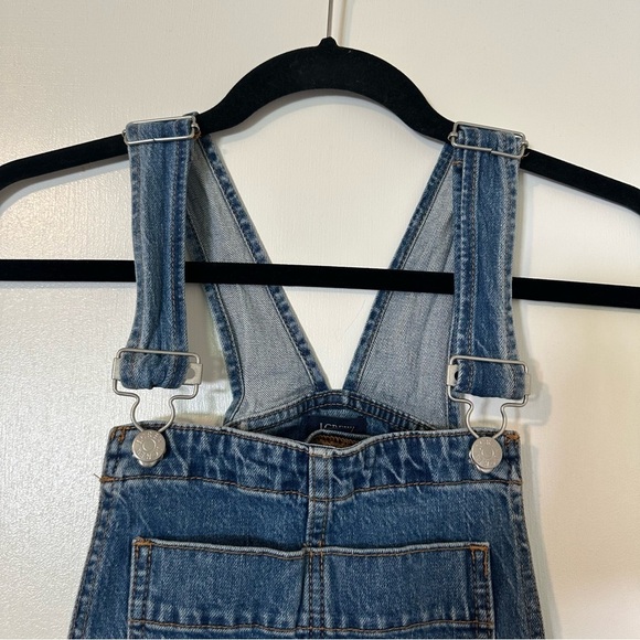 J. Crew Cutoff Denim Short Overalls Womens Medium Blue Cotton - Picture 3 of 7
